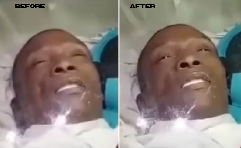 பிணமாக இருந்த நபர் சவப்பெட்டியில் வைத்து கண்ணைத் திறந்த சம்பவம்: உலுக்கும் வீடியோ !