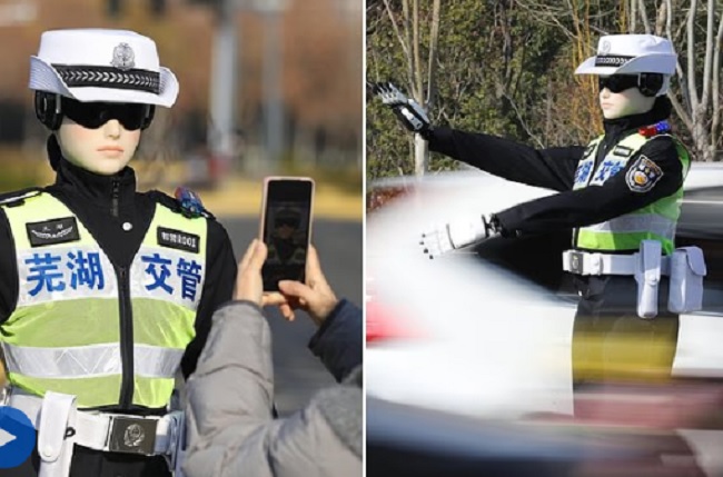 China’s AI-powered humanoid police சீனாவின் Robo Police இது அடிக்கும் லூட்டி தாங்க முடியவில்லை (VIDEO)